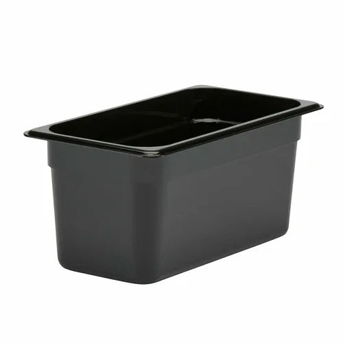 Cambro 36CW110 | Camwear Food Pan 1/3 Size 5.6 qt 6 in Deep Black