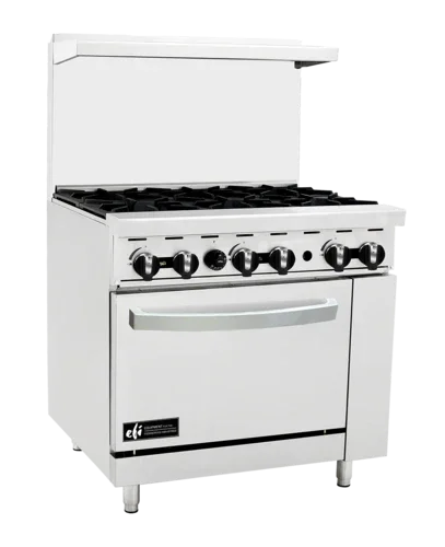 EFI RCTRS-6B-P | Versa Heat | Restaurant Range LP Gas 36in 6 Open Burners Oven
