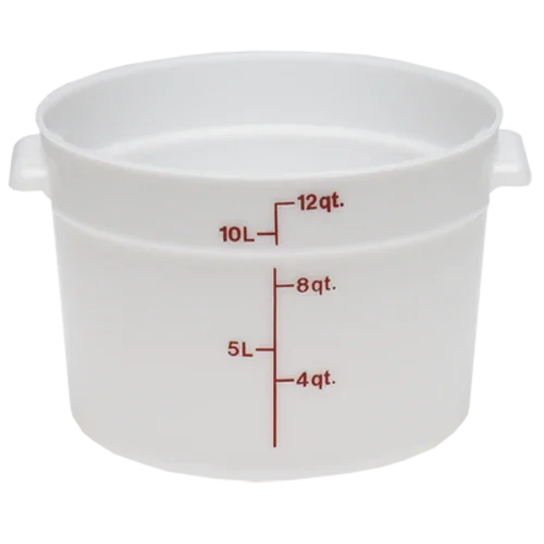 Cambro RFS12148 | Storage Container | Round 12 qt. Natural White Polyethylene