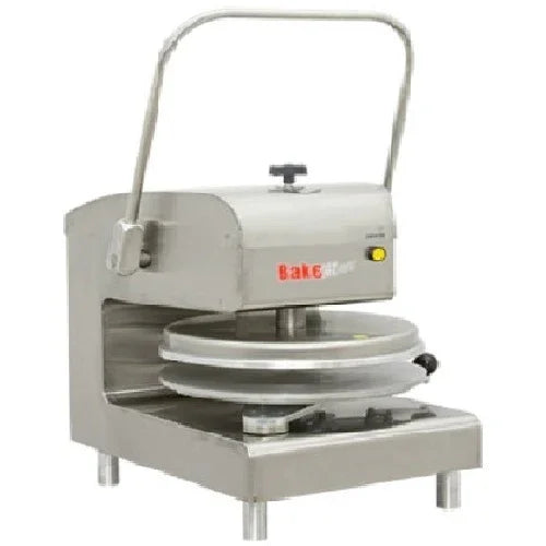 BAKEMAX BMDXMW Automatic Pizza Dough Press 18 Inch Diameter Swing Away Design