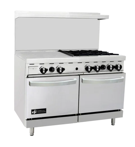 EFI RCTRS-24G-4B-P | Versa Heat | Restaurant Range LP Gas 48 in with 24 in Griddle