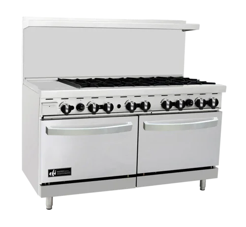 EFI RCTRS-12G-8B-P | Versa Heat | Restaurant Range LP Gas 60 in 12 in Griddle 8 Burners