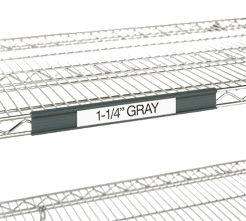 Metro 9990SL1  - Super Erectar Slanted Label Holder, 13 in  x 1-1/4 in , gray, solid