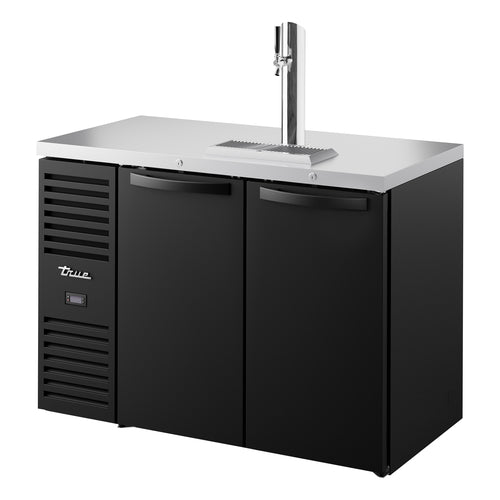 True TDR48-RISZ1-L-B-SS-1 Refrigerated Draft Bar Cooler, two-section, 48 in W, side mounted self-contained