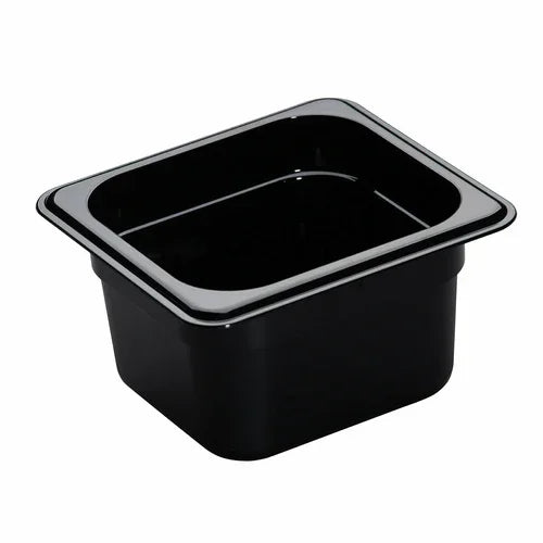 Cambro 64HP110 | H-Pan Hot Food Pan 1/6 Size 4 in Deep Black