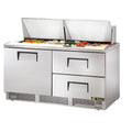 True TFP-64-24M-D-2 Sandwich/Salad Unit, two-section, rear mounted self-contained refrigeration, sta