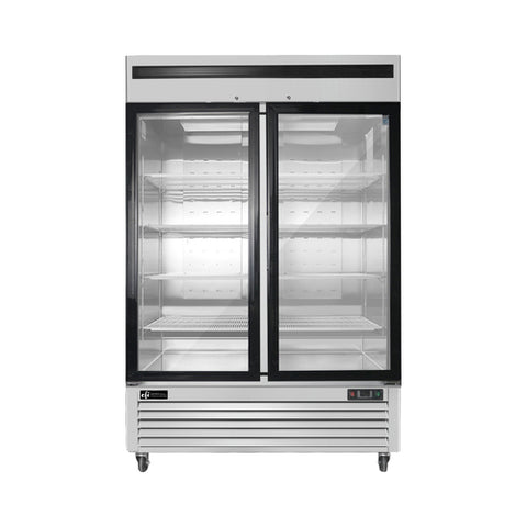 Efi F2-54GDSVC Versa-Chill Series Freezer Merchandiser, two-section, 44.8 cu. ft. capacity, bot