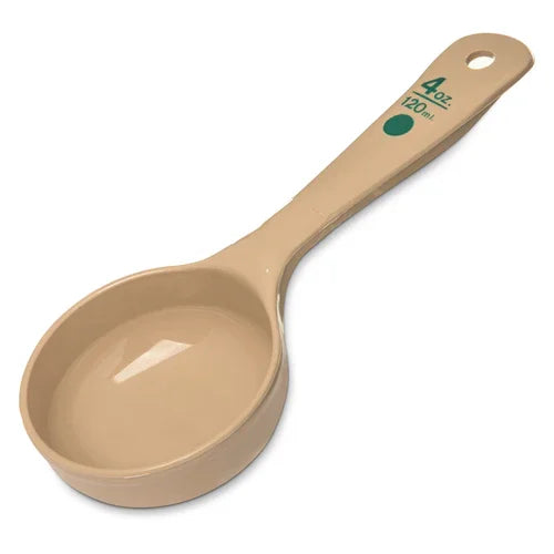 Carlisle 432806 | Measure Misers Portion Server 4 oz Solid Short Handle Beige