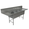 Tarrison TA-CDS318LR-KIT Sink, 3-compartment, 90 in W x 27 in D x 45 in H overall size, (3) 18 in W x 21