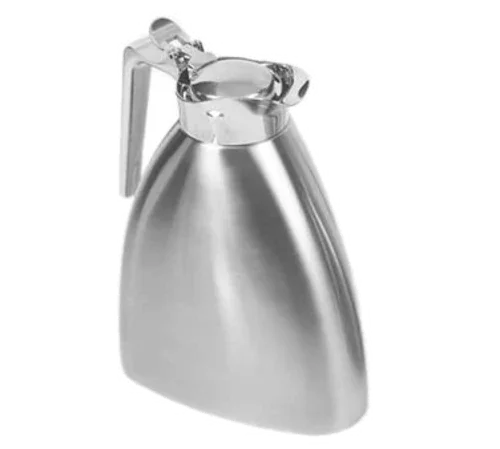 Spring Usa 17600-5 Delta Beverage Server, 34 oz./1L, vacuum insulated, self-opening cover, stainles
