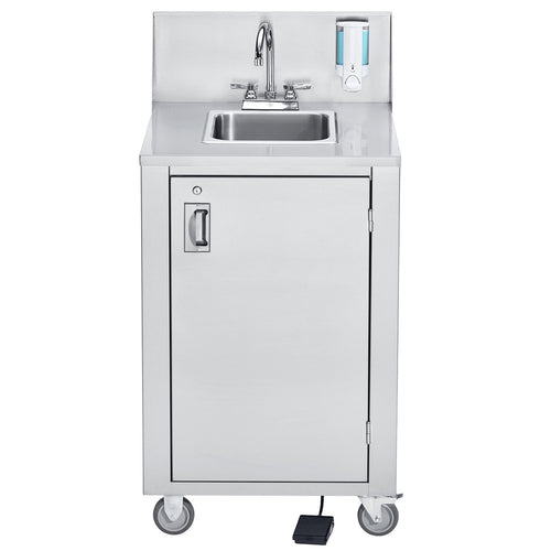 Crown Verity CV-PHS-4 Portable Hand Sink, hot & cold water, space saver, (1) 12 in  wide x 14 in  fron