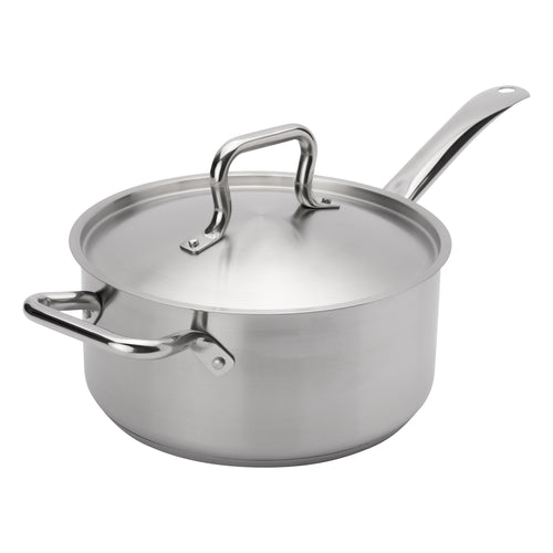 Browne 5734035 Elements Sauce Pan, 5-3/10 qt., 9-2/5 in  dia. x 4-1/2 in H, with self-basting c