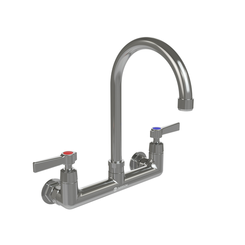 Tarrison TP-PF8WL3GH-KIT Heavy Duty Faucet, splash-mounted, 3-1/2 in  gooseneck spout, 8 in  centers, int