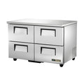 True TUC-48D-4-HC Undercounter Refrigerator, 33 - 38øF, (4) drawers each, accommodates (1) 12 in