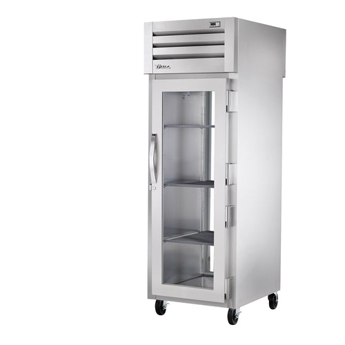 True STA1RPT-1G-1G-HC SPEC SERIESr Refrigerator, pass-thru, one-section, (1) glass door front & rear w