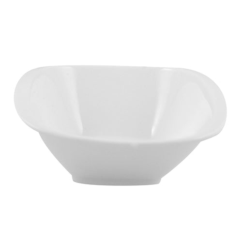 William BCWM.61.12 Bean Town Bowl, 8-7/16 oz., 5 in  square, thermal, wide rim, bone china, white,