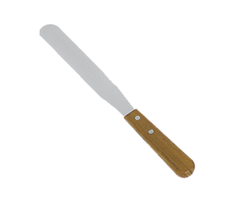 Browne 573828 Spatula, 8 in  x 1-1/4 in  OAL, 18/8 tempered stainless steel blade, wood handle