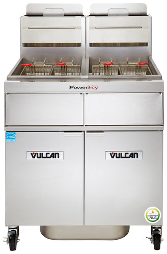 Vulcan 2TR45CF PowerFry3 Fryer, gas, high efficiency, 31 in  W, (2) battery, 45-50 lb. capacity