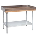 Tarrison TA-HT4S3036G-KIT Bakers Top Work Table, 36 in W x 30 in D, 1-3/4 in  thick hardwood top, 4 in H s
