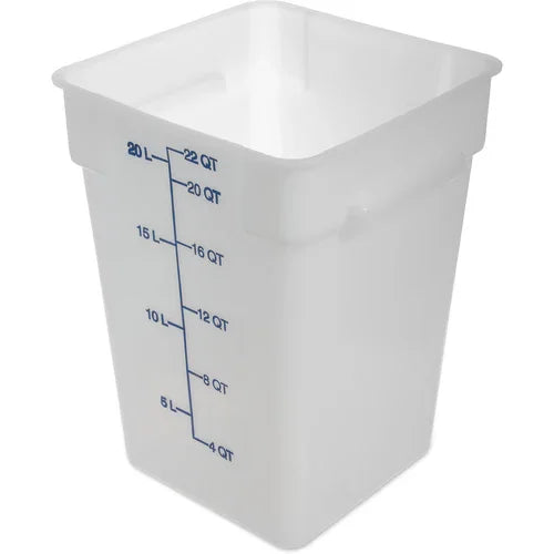 Carlisle 11966PE02 | Squares Food Storage Container 22 qt Square