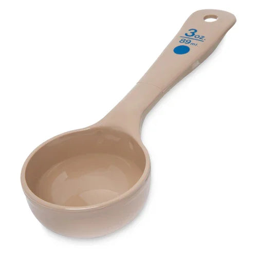 Carlisle 432606 | Measure Misers Portion Server 3 oz Short Handle Beige