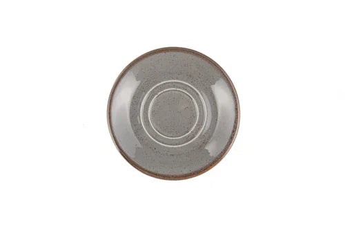 Porland 04ALM007037 Dark Grey Saucer for Tea Cup, 15cm Ceramic