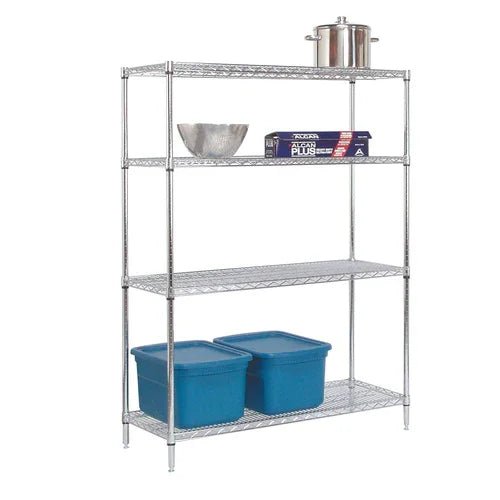 Tarrison TS-24726C-KIT | Starter Shelving Unit | Wire 4-Tier 72in W x 24in D