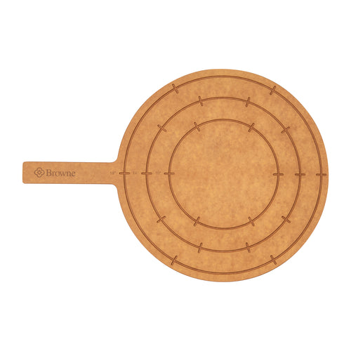 Browne 575376 Measuring Pizza Paddle, 19-1/2 in  (49.5cm) round, two-sided with 5 sizes: 12 in