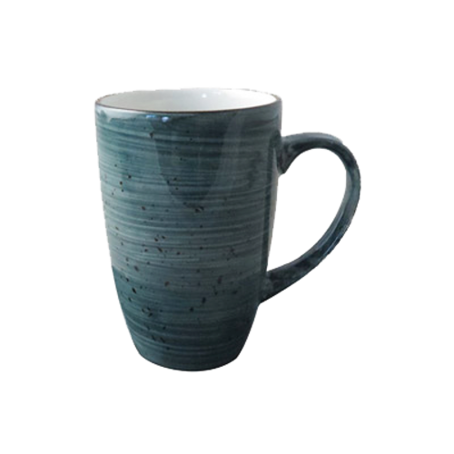 Continental 24RUS054-03 Aroma Mug, 9-1/2 oz. (0.28 L), with handle, Rustics by Continental, blue (for Li