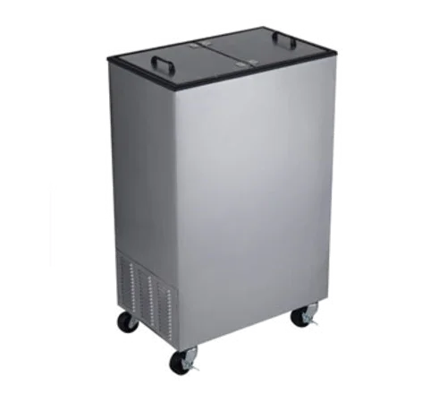 SILVER KING SKFI15-ELUS1 mobile ice cream freezer with flip-top lid and adjustable temperature