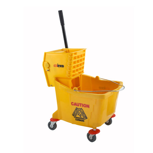 Winco MPB-36 | Mop Bucket with Wringer 36 qt Yellow