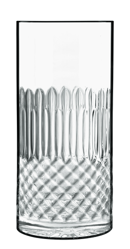 Luigi Bormioli A12770BYL021990 Beverage Glass, 16.25 oz., 2-7/8 in  dia. x 6-1/8 in H, etched design, dishwashe