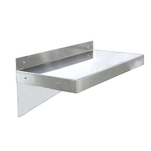 Omcan 30455 (30455) Shelf, wall-mounted, solid, 72 in W x 12 in D x 11-1/2 in H, 18 gauge 43