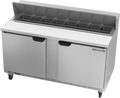 Beverage Air SPE60HC-16 Sandwich Top Refrigerated Counter, two-section, 60 in W, 16.02 cu. ft. capacity,