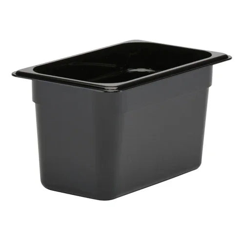 Cambro 46CW110 | Camwearr Food Pan | 3.9 qt capacity 6 in deep 1/4 size black