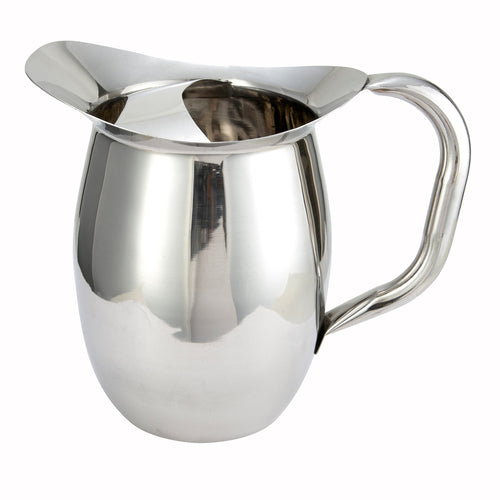 Winco WPB-3C | Bell Pitcher 3 qt | Stainless Steel with Ice Guard