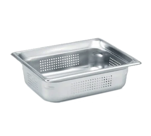 Vollrath 90243 | Super Pan 3 | 1/2 GN Food Pan Perforated 4" Deep 22 Gauge