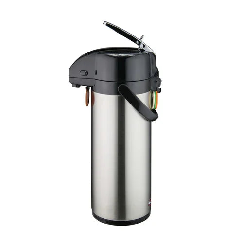 Winco APSK-730 | Airpot 3.0 Liter Lever-Top | Stainless Steel Body Swivel Base