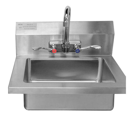 Atosa MRS-HS-18(W) MixRite Hand Sink, 18 in W, wall mount, 14 in W x 10 in  front-to-back x 5 in  d