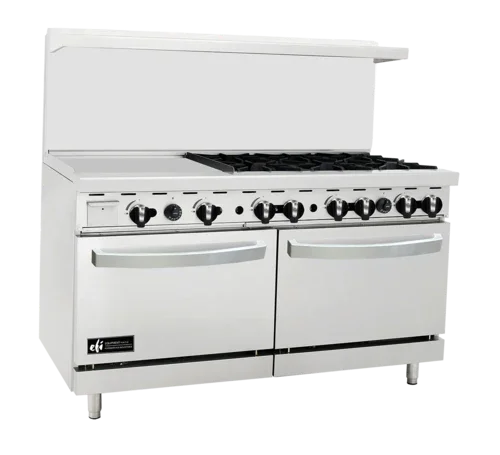 EFI RCTRS-24G-6B-N | Versa Heat | Restaurant Range Natural Gas 60" with Griddle and Ovens