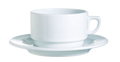 Arcoroc R0833 Saucer, 6-1/2 in  dia., round, Aluminite material, extra strong porcelain, Arcor