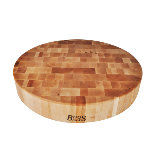 John Boos CCB183-R Chinese Chopping Block, 18 in  dia. x 3 in  thick, end grain construction, North