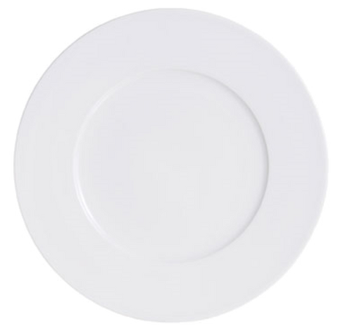 Arcoroc R0802 Banquet Plate, 10-1/2 in  dia., round, wide rim, Aluminite material, extra stron