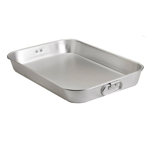 Thermalloy 5811015 Thermalloyr Roast Pan, full size, 17 in W x 11 in D x 2 in H, rolled edge, rivet