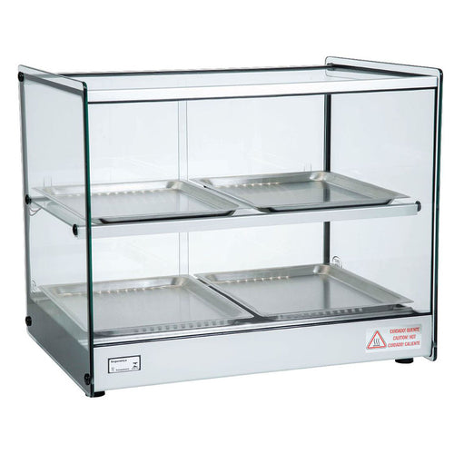 Celcook CHD-22ERA Heated Display Case, countertop, full service, straight glass front, (1) interme