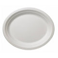 Leone Q2015 Disposable Plate, 12-5/8 in  x 9-6/7 in  (32 x 25 cm), oval, biodegradable/compo