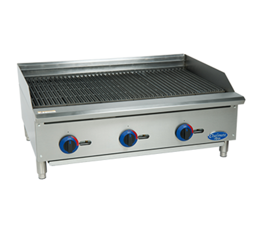Globe C36CB-SR Chefmate 36 in  Gas Charbroiler, 10 gauge stainless steel radiant, lift off cook