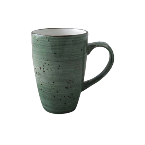 Continental 24RUS054-05 Aroma Mug, 9-1/2 oz. (0.28 L), with handle, Rustics by Continental, green (for L