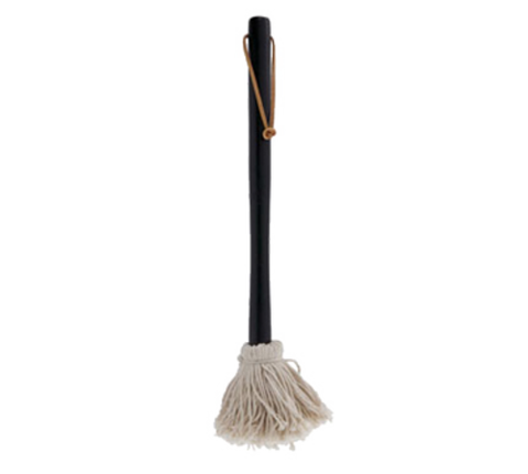 Chef Master 02103Y Mr. Bar-B-Qr Old Fashion Basting Mop, 15 in  L, cotton mop head, leather hanging
