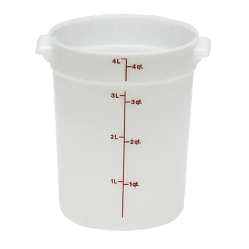 Cambro RFS4148 | Storage Container | Round 4 qt Natural White Polyethylene